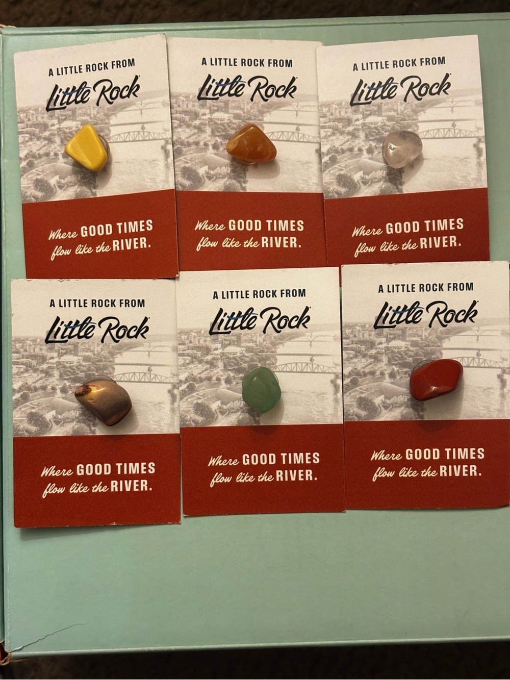 Little Polished Rock lot from Little Rock Arkansas Souvenir Lapel Hat Jacket Pin